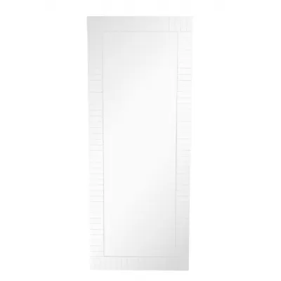 Linear Textured Clear Glass Full Length Floor Mirror