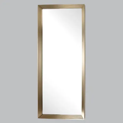 Brushed Brass Metal Large Wall Mirror 180cm