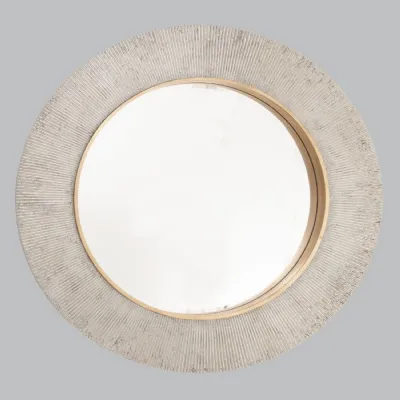 Jade Champagne Silver Finish Wall Mirror