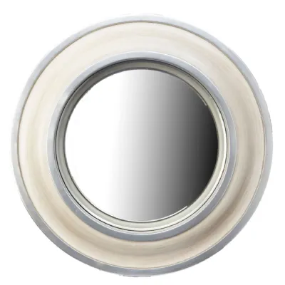 Silver Convex Centre Round Wall Mirror