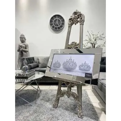 Three Diamond Crowns Wall Art Mirror Frame
