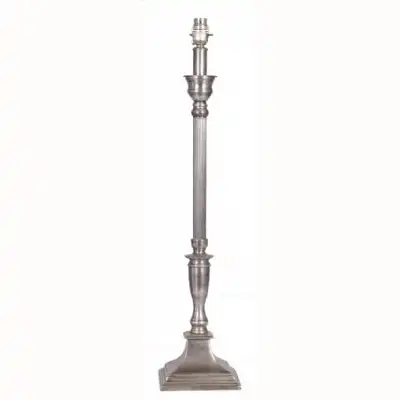 Antique Silver Colonial Table Lamp Base