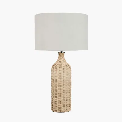 Anika Natural Rattan Bottle Table Lamp