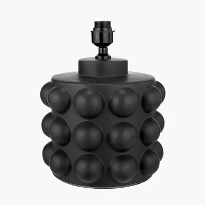 Serenity Black Bobbled Ceramic Large Table Lamp Base