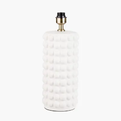 Sohan White Bobbled Ceramic Tall Table Lamp Base
