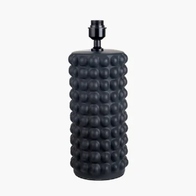 Sohan Black Bobbled Ceramic Tall Table Lamp Base