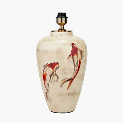 Emerayn Koi Natural Ceramic Table Lamp Base