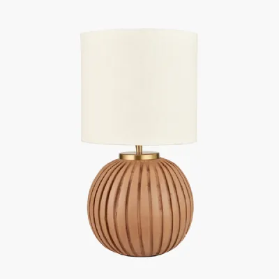Ezekiel Natural Terracotta Textured Ball Table Lamp