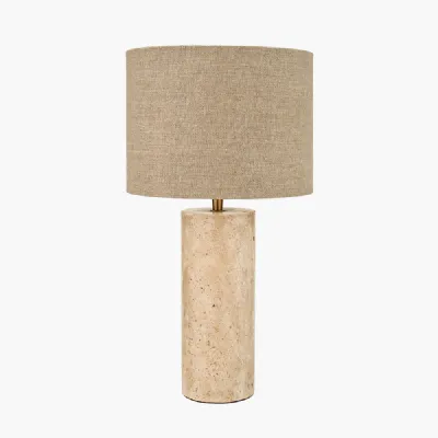 Kanoa Limestone Cylinder Table Lamp