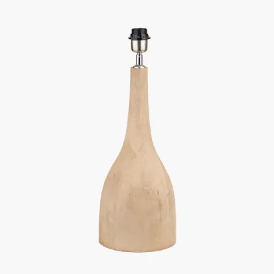 Corella Natural Mango Wood Curved Table Lamp Base