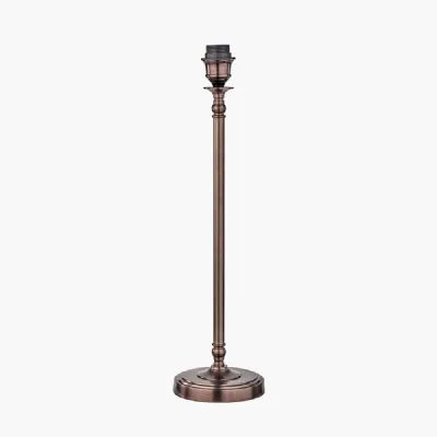 Piero Antique Bronze Metal Candlestick Table Lamp Base