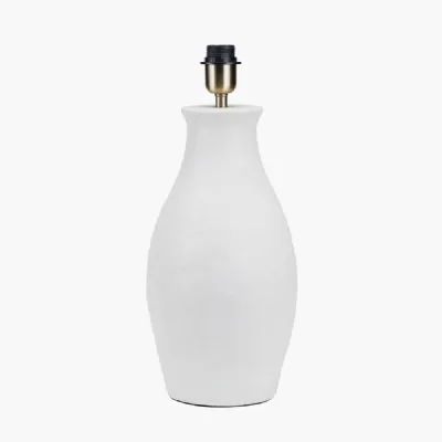 Eirene White Textured Stoneware Table Lamp Base