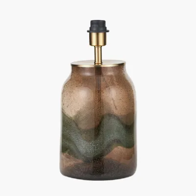 Valtellina Brown and Green Glass Table Lamp Base