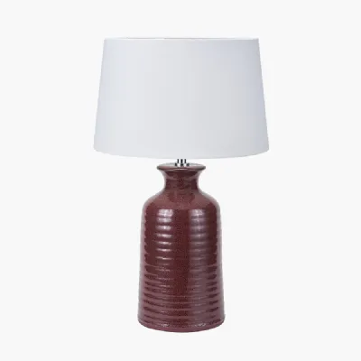 Helka Mulberry Reactive Glaze Table Lamp