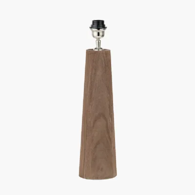 Esha Natural Conical Wood Table Lamp Base