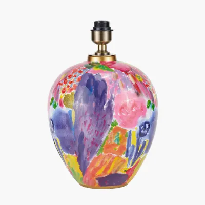 Matisse Multi Colour Ceramic Urn Table Lamp Base