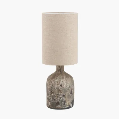 Palmino Brown Organic Glass Bottle Table Lamp