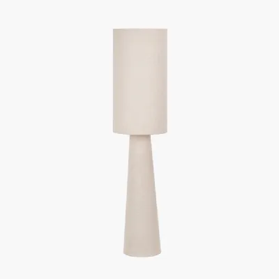Mirissa White Slubby Handloom Fabric Table Lamp