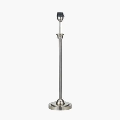 Salvatore Antique Silver Metal Table Lamp Base
