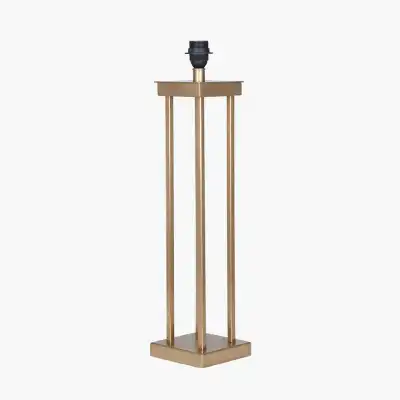 Satin Brass Metal Four Post Table Lamp Base ES GLS 60W