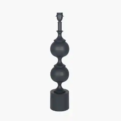 Matt Black Metal Tall Shabby Chic Table Lamp