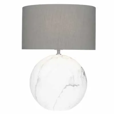 Large Marble Effect Ceramic Table Lamp