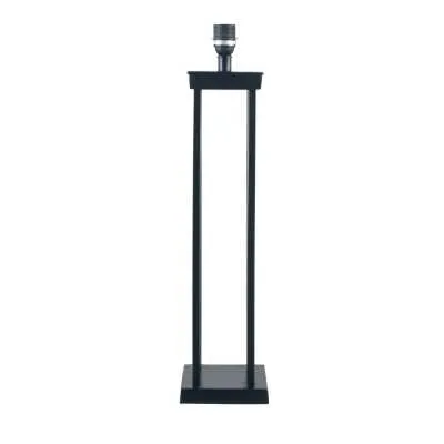 Matt Black Metal Four Post Table Lamp