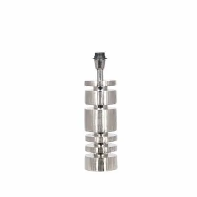 Silver Metal Stacked Cylinder Table Lamp