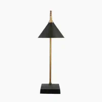 Matt Black and Antique Brass Table Lamp