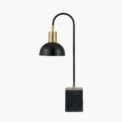 Matt Black Domed Task Table Lamp
