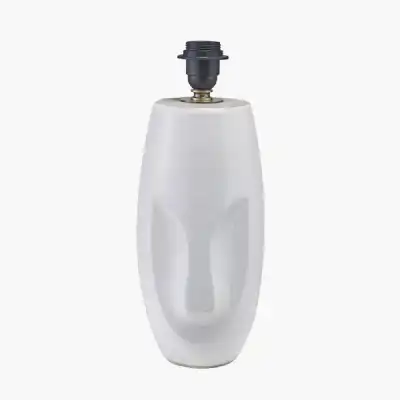 White Face Design Small Stoneware Table Lamp