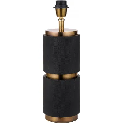 Alnico Black and Brass Metal Textured Table Lamp