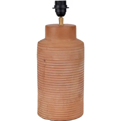 Sierra Natural Tall Ribbed Terracotta Table Lamp