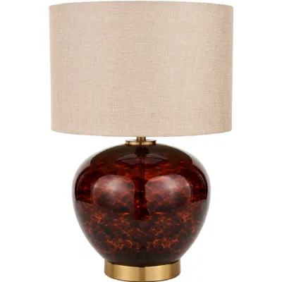 Lucien Tortoiseshell Glass Table Lamp