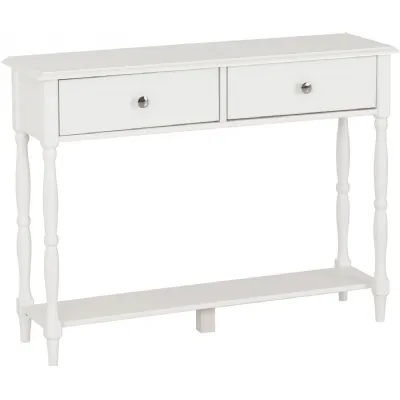 Stratford 2 Drawer Console Table White