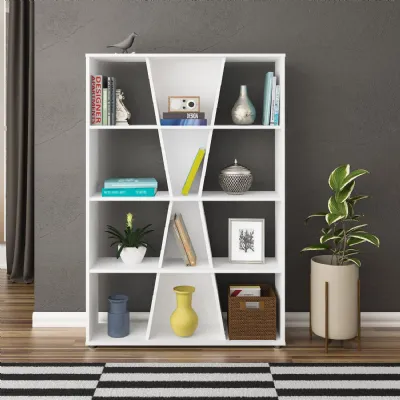 Naples Medium Bookcase White