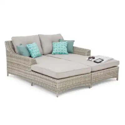 Heaven Rattan 4 Luxury Twin Sun Loungers