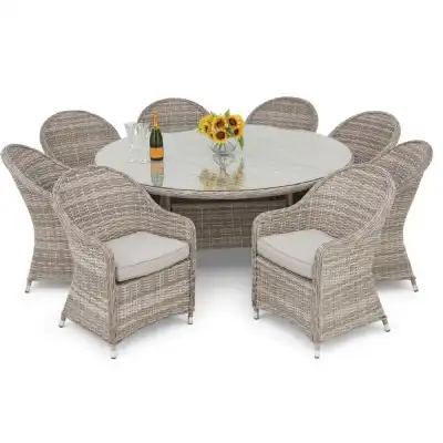 Heaven Rattan 8 Seat Round Dining Set