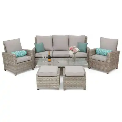 Heaven Rattan Large Reclining Sofa Set