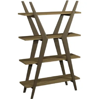 Light Weathered Oak Open Display Shelving Unit