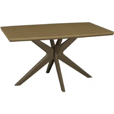 Light Weathered Oak 4 Seater Dining Table Cross Legs