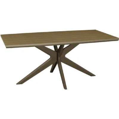 Light Weathered Oak 6 Seater Dining Table Cross Legs