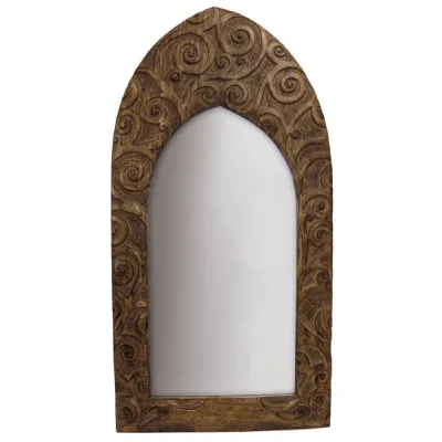 Mango Wood Tree Of Life Design Mirror 60.5cm (Small)