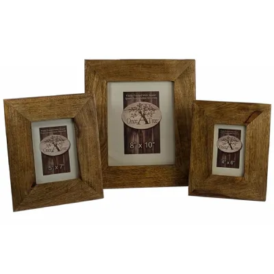Mango Wood Set 3 Photo Frames 36.8cm
