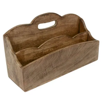 Mango Wood Plain Letter Rack (2 Per Box)
