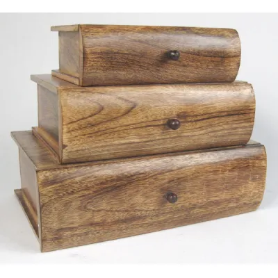 Mango Wood 3 Drawer Book Chest