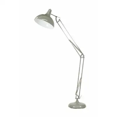 Matt Grey Oversize Industrial Adjustable Floor Lamp