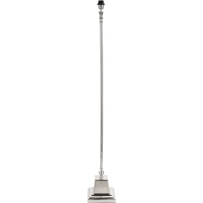 Nickel Metal Candlestick Floor Lamp Base Only