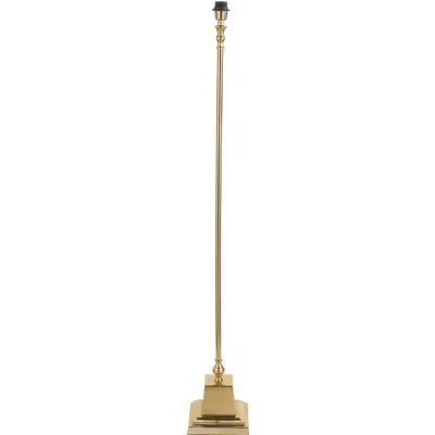 Gold Metal Candlestick Floor Lamp Classical Square Base Only
