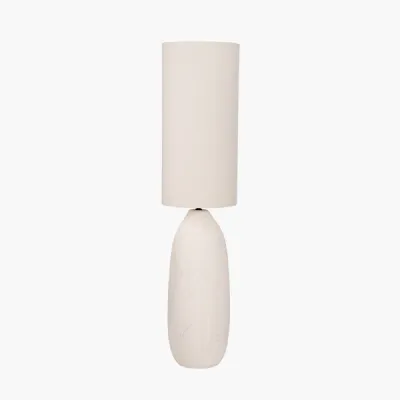 Erika White Vintage Textured Ceramic Floor Lamp